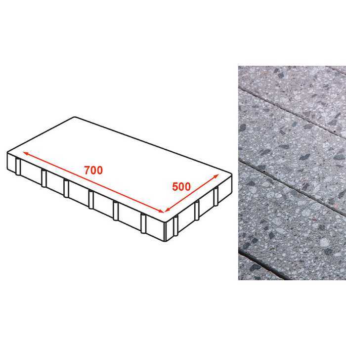 Плита AI тротуарная Готика Granite FINERRO, Галенит 700х500х80 мм