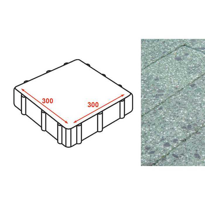 Плита тротуарная Готика Granite FINERRO, Порфир 300х300х80 мм