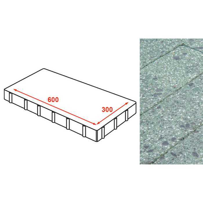 Плита тротуарная Готика Granite FINERRO, Порфир 600х300х80 мм