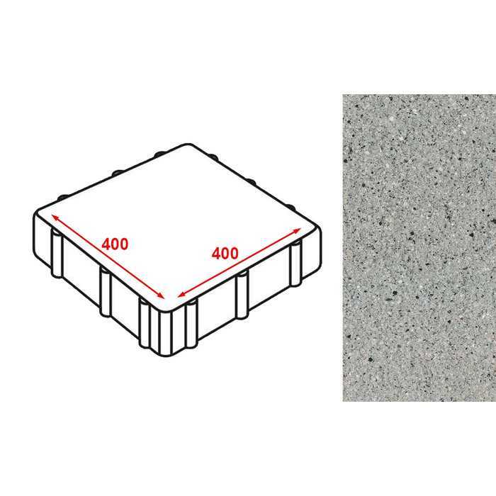 Плитка тротуарная Готика Granite FERRO, Цветок Урала 400х400х60 мм