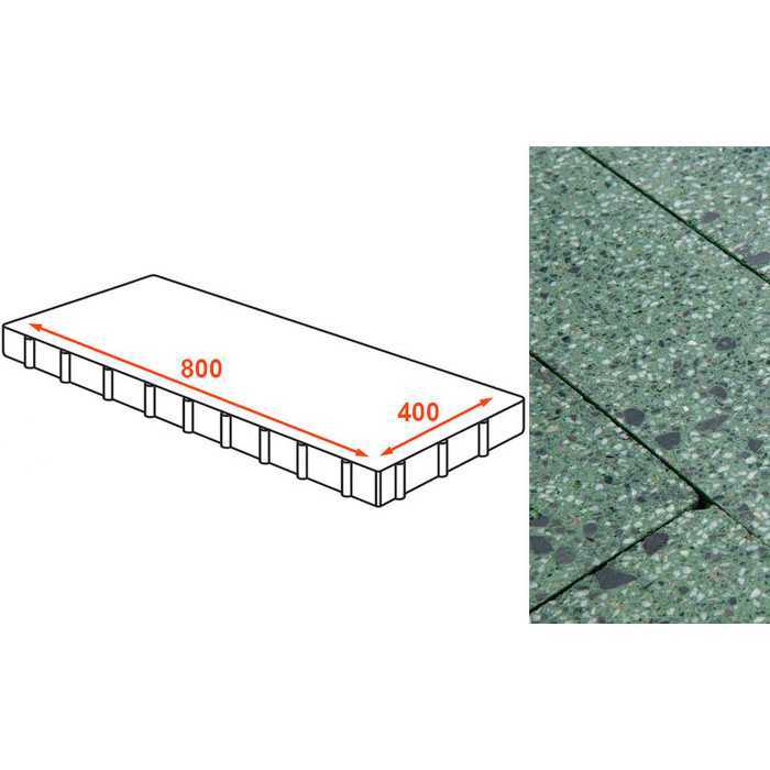 Плита тротуарная Готика Granite FINO, Порфир 800х400х80 мм